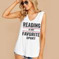 Reading Is My Favorite Sport Book Lover Quote Women's V-Neck Tank Top Reading Is My Favorite Sport Book Lover Quote Women's V-Neck Tank Top