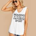 Reading Is My Favorite Sport Bookish Book-Club Bookworm Women's V-Neck Tank Top