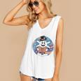 Reading Is Snow Much Fun Snowflake Top Hat Book Fan Winter Women's V-Neck Tank Top Reading Is Snow Much Fun Snowflake Top Hat Book Fan Winter Women's V-Neck Tank Top
