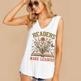 Reading Squad Book Lover Bookish Floral Readers Make Leaders Women's V-Neck Tank Top Reading Squad Book Lover Bookish Floral Readers Make Leaders Women's V-Neck Tank Top