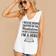 I Rescue Books Trapped In The Bookstore Sarcastic Women's V-Neck Tank Top I Rescue Books Trapped In The Bookstore Sarcastic Women's V-Neck Tank Top
