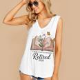 Retired 2025 A New Chapter Begins Retirement Teacher Book Women's V-Neck Tank Top