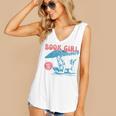 Retro Book Girl Summer Beach Vacation For Book Lover Women's V-Neck Tank Top