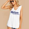 Retro Brooklyn Public Library NY New York Book Lover Women's V-Neck Tank Top Retro Brooklyn Public Library NY New York Book Lover Women's V-Neck Tank Top