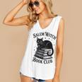 Salem Witch Book Club Bookish Halloween Cat Women Women's V-Neck Tank Top Salem Witch Book Club Bookish Halloween Cat Women Women's V-Neck Tank Top