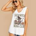 Salem Witch Book Club Raccoon Reading Women's V-Neck Tank Top Salem Witch Book Club Raccoon Reading Women's V-Neck Tank Top