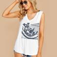 Schnauzer Hammock Reading Book Schnauzer Glasses Women's V-Neck Tank Top