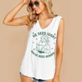 He Sees What You'Ve Been Reading Christmas Bookish Santa Premium Tri-Blend Women's V-Neck Tank Top