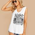 Sleepy Hollow Dead And Breakfast Please Book Ahead Women's V-Neck Tank Top