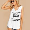 Sorry I Can't Go I'm An Indoor Cat Introvert Saying Women's V-Neck Tank Top Sorry I Can't Go I'm An Indoor Cat Introvert Saying Women's V-Neck Tank Top