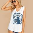 Sorry I'm Booked Cat Reading Book Boho Flowers Vintage Women's V-Neck Tank Top
