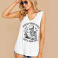 Spread Those Pages Like A Good Girl Skeleton Floral Book Women's V-Neck Tank Top Spread Those Pages Like A Good Girl Skeleton Floral Book Women's V-Neck Tank Top