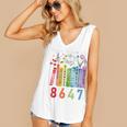 Subtle Floral Foxglove Daisy Tulip Book Lover Women's V-Neck Tank Top