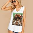 History Month Black Afro Girl Women Book Lovers Floral Women's V-Neck Tank Top