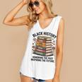 History Month Teacher Reading Book Lover Floral Stack Premium Tri-Blend Women's V-Neck Tank Top