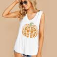 Vintage Book Pumpkin Autumn Fall Librarians Bookworm Teacher Women's V-Neck Tank Top