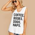 Vintage Coffee Books Dogs Naps Retro Women's V-Neck Tank Top Vintage Coffee Books Dogs Naps Retro Women's V-Neck Tank Top