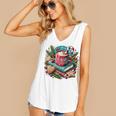 Vintage Cozy Winter Hot Cocoa Books Gingerbread Book Lovers Women's V-Neck Tank Top Vintage Cozy Winter Hot Cocoa Books Gingerbread Book Lovers Women's V-Neck Tank Top