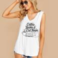 Vintage Retro Coffee Books & Cat Naps Women's V-Neck Tank Top Vintage Retro Coffee Books & Cat Naps Women's V-Neck Tank Top