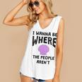I Wanna Be Where The People Aren't Introvert Women's V-Neck Tank Top