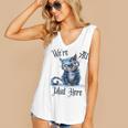 We'Re All Mad Here Cheshire Cat Alice Wonderland Book Kids Women's V-Neck Tank Top