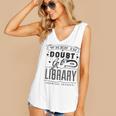 When In Doubt Go To The Library Teacher Vintage Book Lovers Women's V-Neck Tank Top