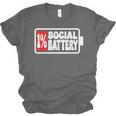 1 Social Battery Sarcastic Introverted Men Women Unisex Jersey T-Shirt 1 Social Battery Sarcastic Introverted Men Women Unisex Jersey T-Shirt