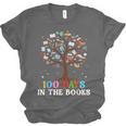 100 Days Of School 100th Day In The Books Reading Teacher Unisex Jersey T-Shirt