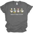 100 Days Of School Cute Goose Coffee Books Teacher Life Unisex Jersey T-Shirt
