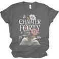 1986 Chapter Forty 40th Birthday Wildflower Book 40 Year Old Unisex Jersey T-Shirt