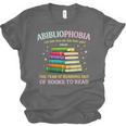Abibliophobia Bibliophilia Abibliophobia Book Lovers Unisex Jersey T-Shirt