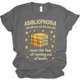 Abibliophobia Book Lover Reading Humor Graphic Unisex Jersey T-Shirt