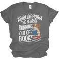 Abibliophobia Dog Book Lover Library Unisex Jersey T-Shirt Abibliophobia Dog Book Lover Library Unisex Jersey T-Shirt