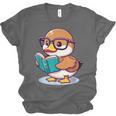 Adorable Book Lover Mallard Duck With Reading Glasses Cute Unisex Jersey T-Shirt