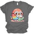 Adorable Book Lover Parrot With Reading Glasses Cute Unisex Jersey T-Shirt