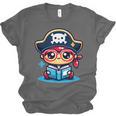 Adorable Book Lover Pirate With Reading Glasses Cute Unisex Jersey T-Shirt