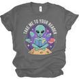 Alien Reader Reading Teacher Librarian Book Lover Unisex Jersey T-Shirt