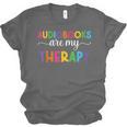 Audiobooks Are My Therapy Book Lover Audiobook Women Unisex Jersey T-Shirt Audiobooks Are My Therapy Book Lover Audiobook Women Unisex Jersey T-Shirt