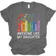 Awesome Like My Daughter Books Floral Proud Mom Women Unisex Jersey T-Shirt