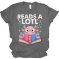 Axolotl Books Readsalotl Reading Bookworm Boys Girls Unisex Jersey T-Shirt Axolotl Books Readsalotl Reading Bookworm Boys Girls Unisex Jersey T-Shirt