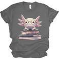 Axolotl Books Readsalotl Reading Bookworm Kawaii Axolotl Unisex Jersey T-Shirt