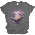 Axolotl Bookworm Reading Book Kawaii Graphic Unisex Jersey T-Shirt Axolotl Bookworm Reading Book Kawaii Graphic Unisex Jersey T-Shirt