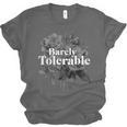 Barely Tolerable Shirt Floral Book Lover Quote Bookish Unisex Jersey T-Shirt Barely Tolerable Shirt Floral Book Lover Quote Bookish Unisex Jersey T-Shirt