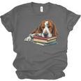 Basset Hound Books Dog Breed Graphic Unisex Jersey T-Shirt Basset Hound Books Dog Breed Graphic Unisex Jersey T-Shirt
