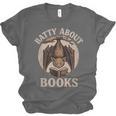 Batty About Books Reading Book Lover Men Women Distressed Unisex Jersey T-Shirt