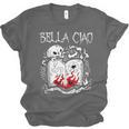 Bella Ciao Goodbye Beautiful Skull Book Of Dark Magic Occult Unisex Jersey T-Shirt