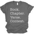 Book Chapter Verse Context Theology Christian Reformed Unisex Jersey T-Shirt