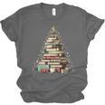 Book Christmas Tree Books Lovers Xmas Teacher Men Women Kids Unisex Jersey T-Shirt