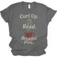 Book Dragon Fantasy Reader Cozy Reading Book Lover Dragon Unisex Jersey T-Shirt