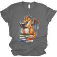 Book Dragon Reading Book Lover Unisex Jersey T-Shirt